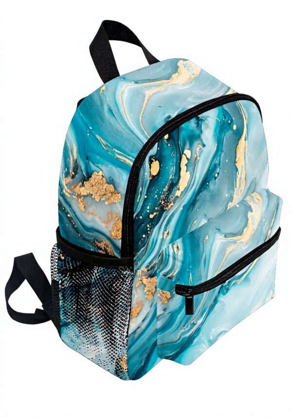 Sac à dos enfant Wzzzsun marbre turquoise granit maternelle