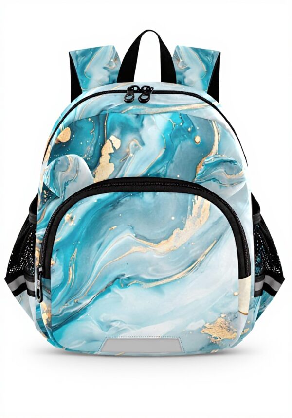 Sac à dos enfant Wzzzsun marbre turquoise granit maternelle