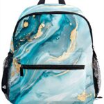 Sac à dos enfant Wzzzsun marbre turquoise granit maternelle