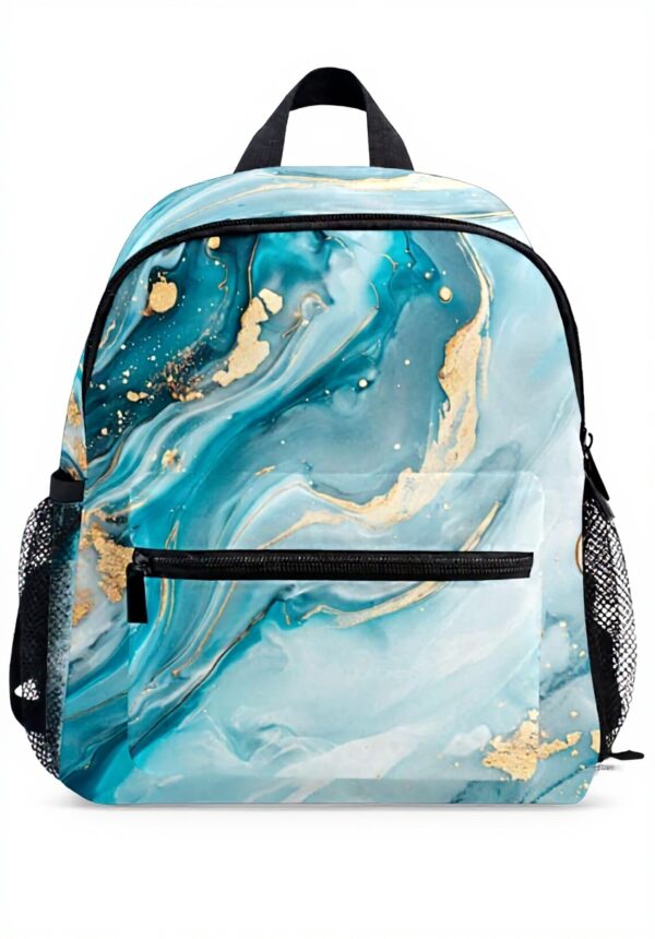 Sac à dos enfant Wzzzsun marbre turquoise granit maternelle