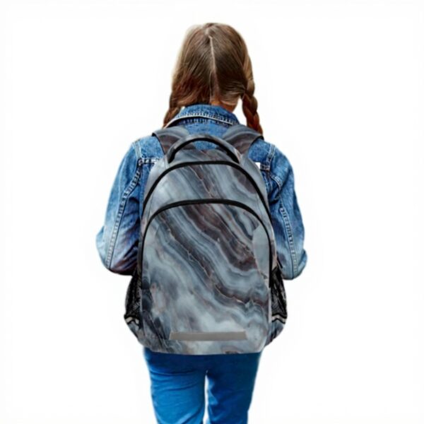Sac à dos enfant Wzzzsun granit marbre réfléchissant école