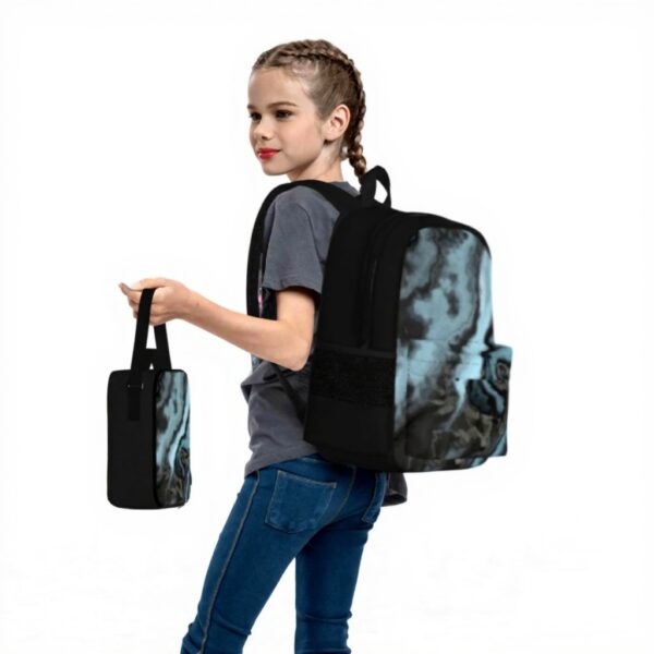 Ensemble sac à dos scolaire YsoLda 3 pièces granit sarcelle